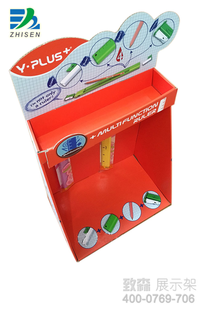 文具展示架頂部陳列效果